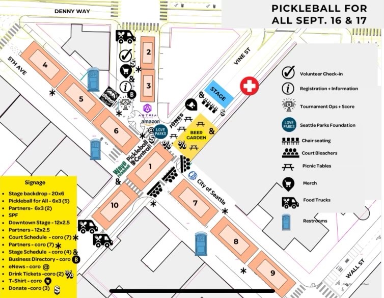 Pickleball For All event map